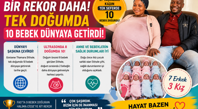 Tek Doğumda 10 Bebek Dünyaya Getirdi!