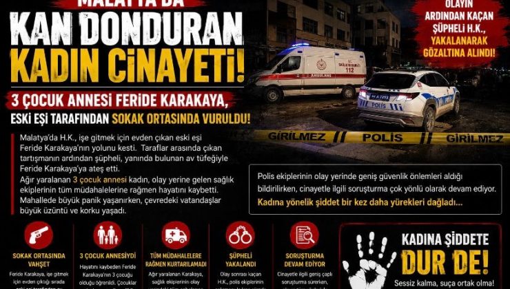Malatya’da Kan Donduran Kadın Cinayeti!
