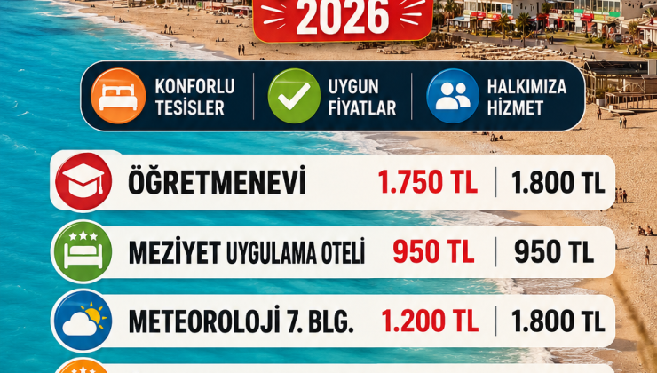 ALANYA’DA KAMU TESİSİ FİYATLARI GÜNCELLENİYOR
