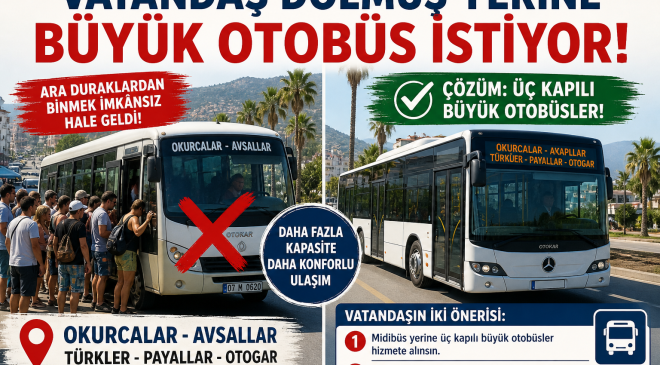 🚌 ALANYA’DA TOPLU TAŞIMA KRİZİ: YAZ SEZONUNDA MİDİBÜSLER YETERSİZ KALIYOR