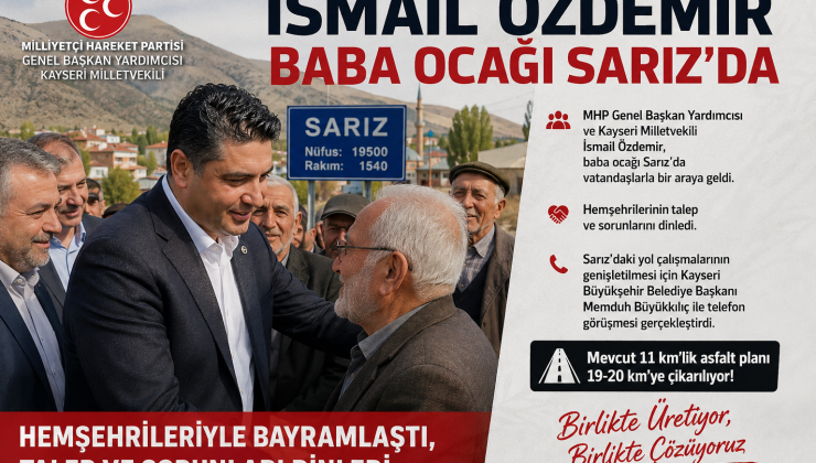 MHP’li Özdemir Sarız’da Vatandaşlarla Bayramlaştı, Yol Sorununu Gündeme Taşıdı