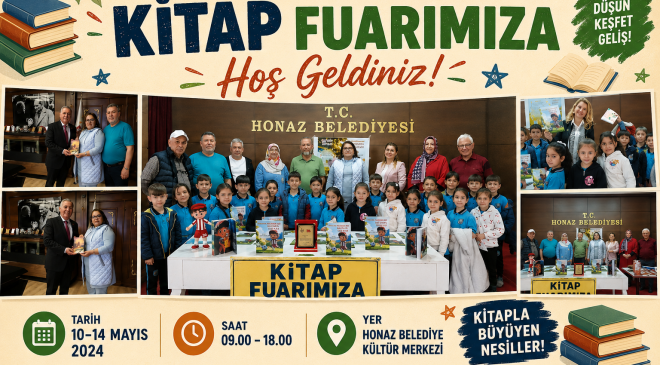Honaz’ın ilk kitap fuarı  Denizli’nin Honaz ilçesinde birincisi düzenlenen kitap fuarı yoğun ilgi gördü.