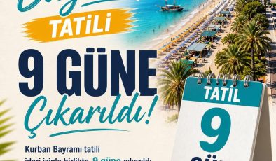 ALANYA’DA BAYRAM SEVİNCİ: TATİL 9 GÜNE ÇIKARILDI