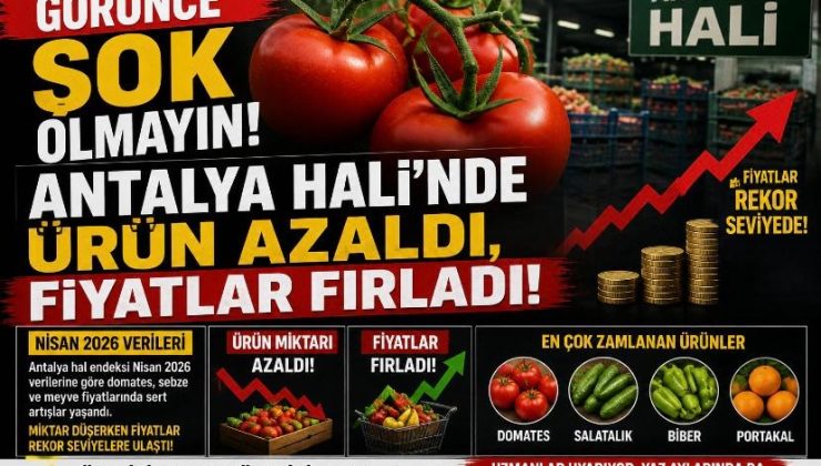 Görünce Şok Olmayın! Antalya Hali’nde Ürün Azaldı, Fiyatlar Fırladı