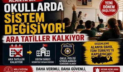 Alanya’da Okullarda Sistem Değişiyor! Ara Tatiller Kalkıyor