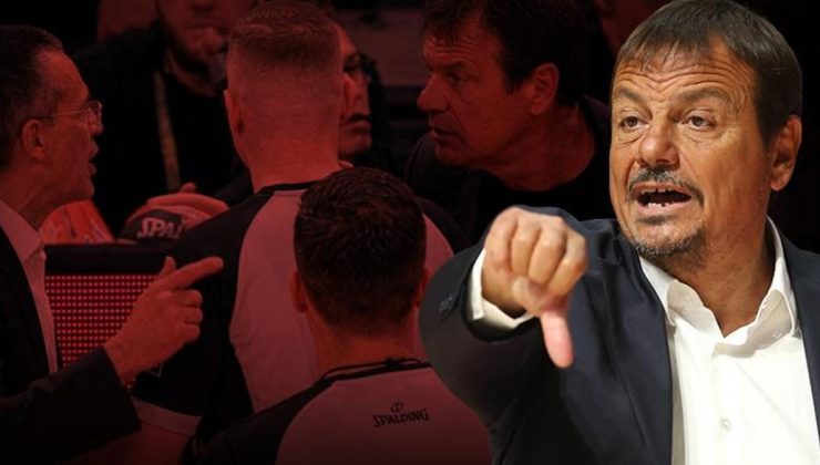 Ergin Ataman’ı kimse tutamadı! Rakiple tartıştı, hakemler zor sakinleştirdi