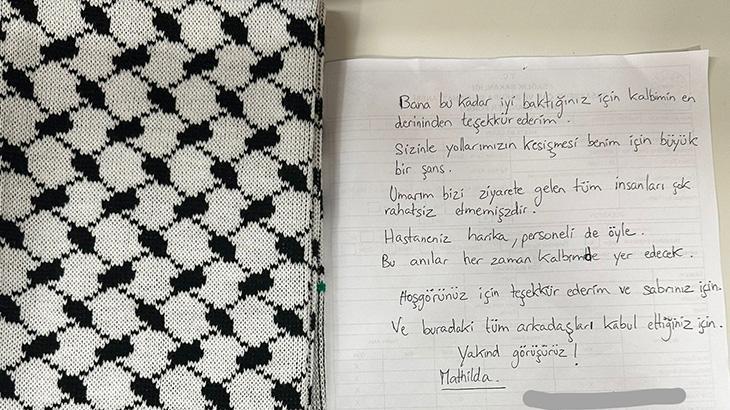 Sumud Filosu aktivisti Mallet’ten Türk sağlık çalışanlarına teşekkür mektubu