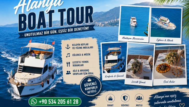 ALANYA’DA MAVİ YOLCULUĞUN YENİ ADRESİ: OSMAN KAPTAN FARKIYLA BOAT TOUR
