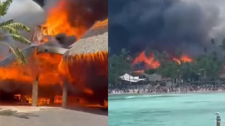 Dominik’te korkutan yangın! Oteli alevler sardı: 1700 turist tahliye ediliyor