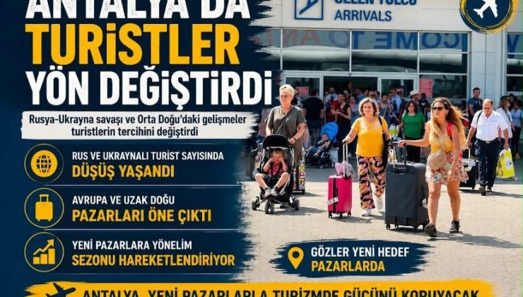 Antalya’da turistler yön değiştirdi