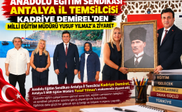 Anadolu Eğitim Sendikası’ndan Alanya İlçe Milli Eğitim Müdürü Yusuf Yılmaz’a Ziyaret